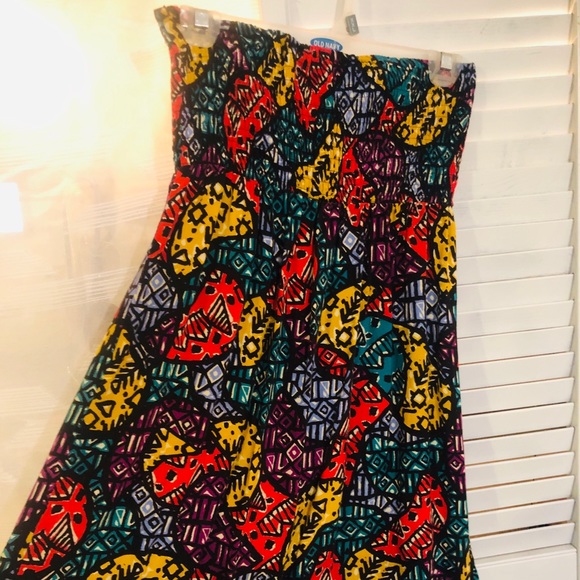 Abstract Pattern Strapless Dress - Picture 3 of 5